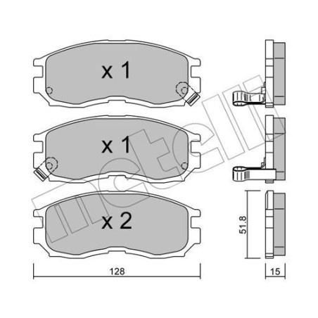 METELLI 22-0224-0 Brzdové platničky