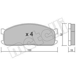 METELLI 22-0232-0 Pastillas de freno