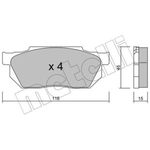 METELLI 22-0247-0 Pastiglie freno