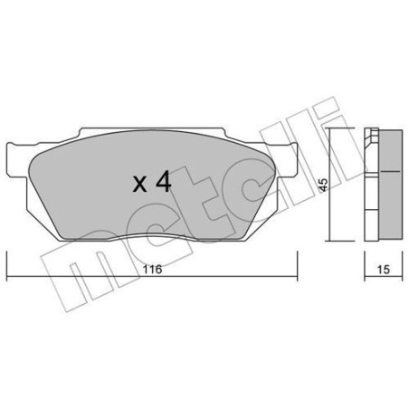 METELLI 22-0247-0 Brake Pads Set