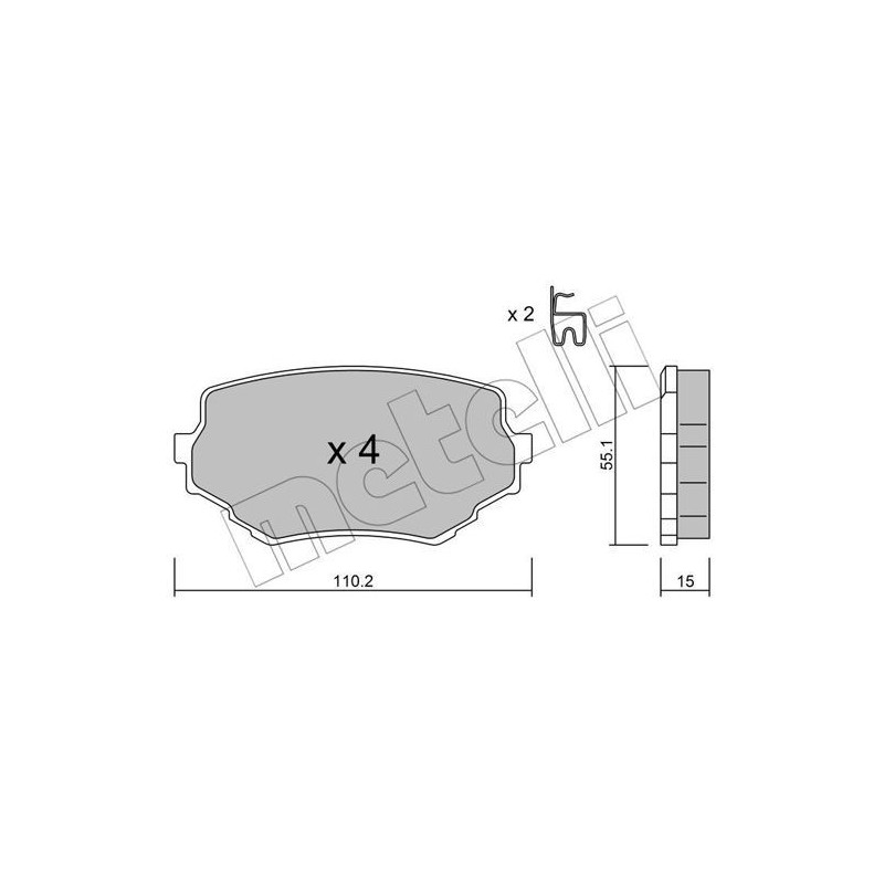 METELLI 22-0249-0 Brake Pads Set