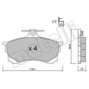 METELLI 22-0250-0 Brake Pads Set