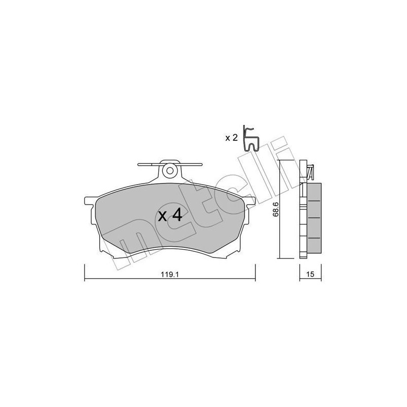METELLI 22-0250-0 Brake Pads Set