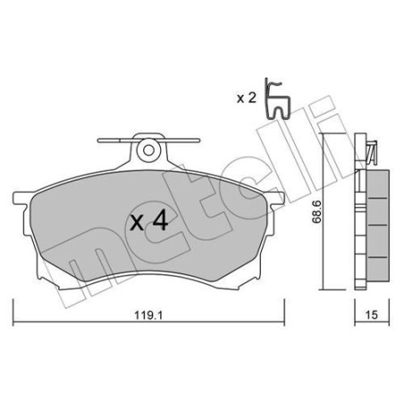 METELLI 22-0250-0 Brake Pads Set