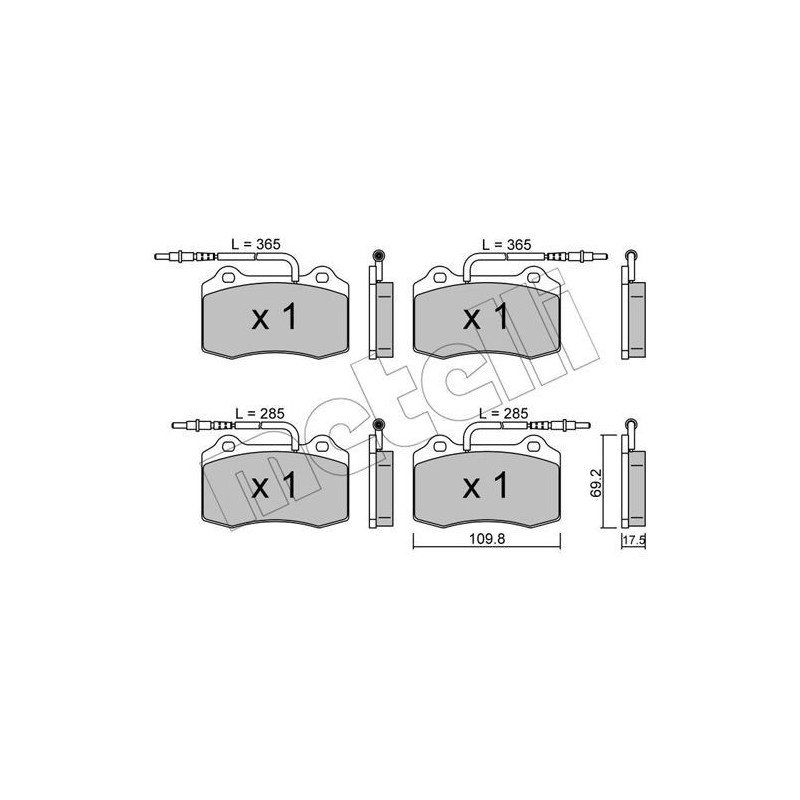 METELLI 22-0251-1 Klocki hamulcowe