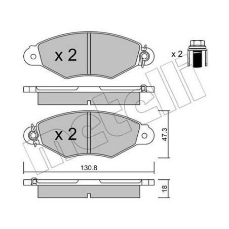 METELLI 22-0253-0 Brake Pads Set