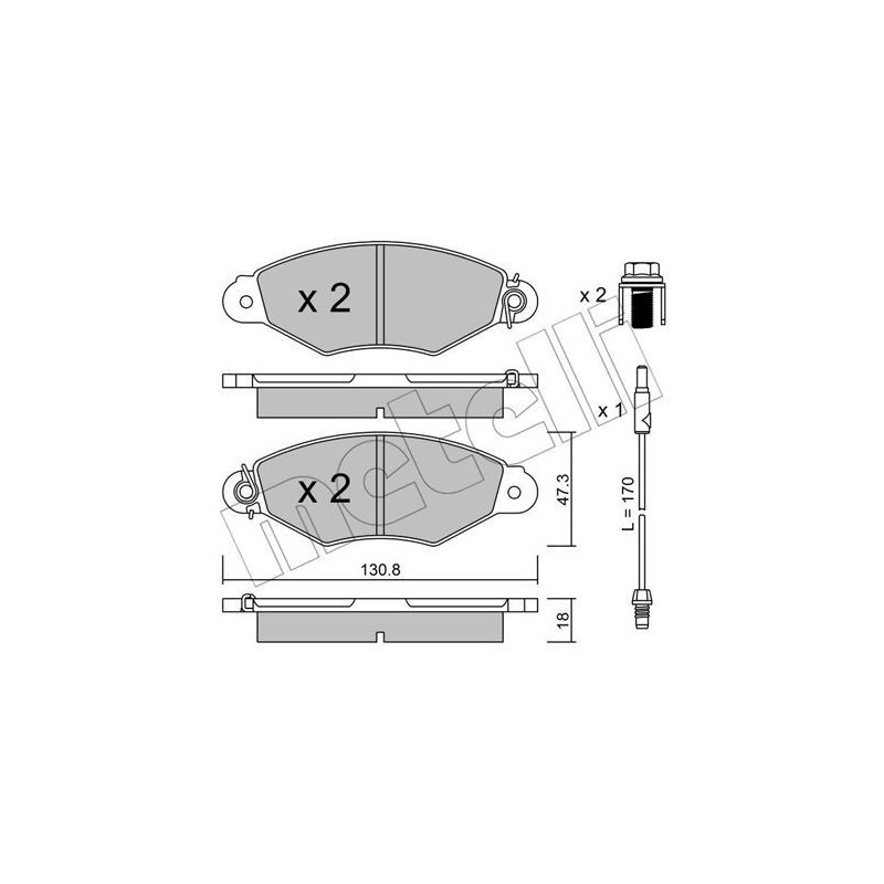 METELLI 22-0253-1 Pastillas de freno
