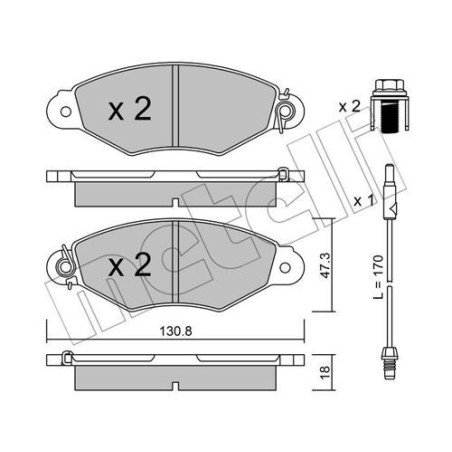 METELLI 22-0253-1 Plaquettes de frein