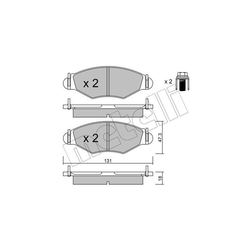 METELLI 22-0254-0 Klocki hamulcowe