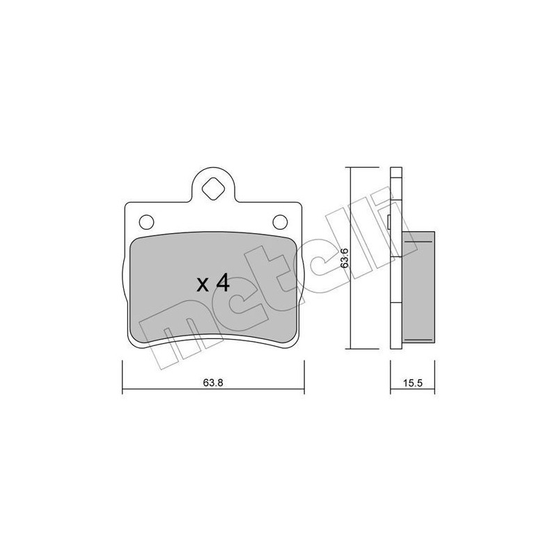 METELLI 22-0255-0 Brake Pads Set