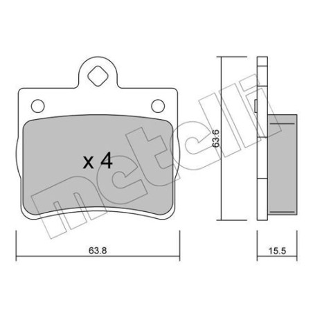 METELLI 22-0255-0 Klocki hamulcowe
