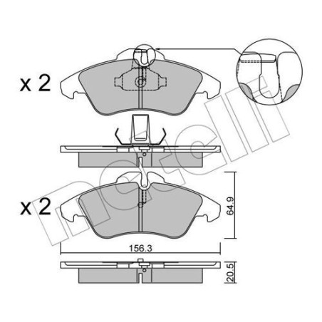 METELLI 22-0256-0 Brake Pads Set