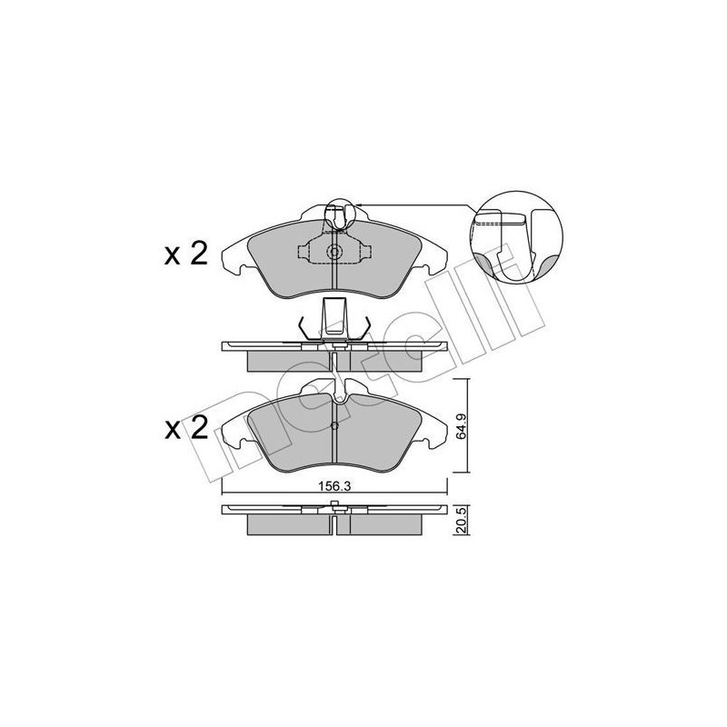 METELLI 22-0256-1 Klocki hamulcowe