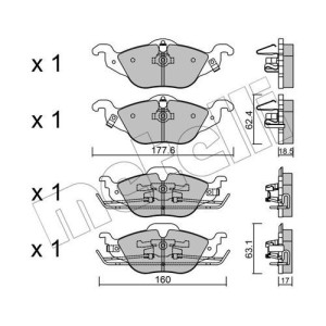 METELLI 22-0257-0 Brake Pads Set Front for