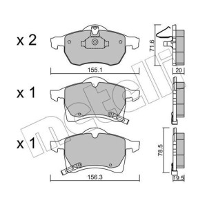 METELLI 22-0258-0 Klocki hamulcowe