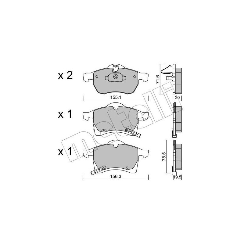 METELLI 22-0258-0 Brake Pads Set