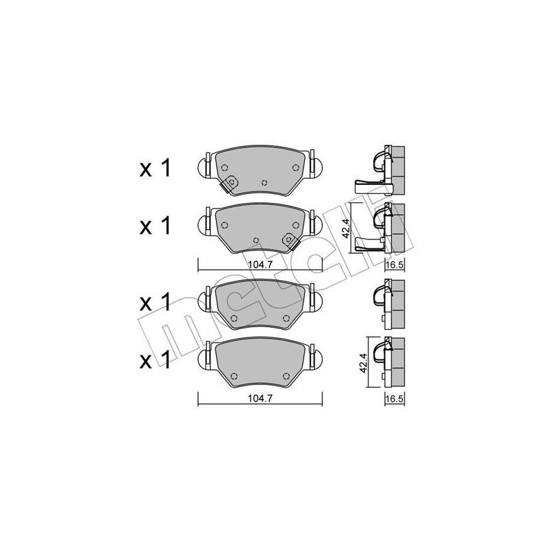 METELLI 22-0259-0 Klocki hamulcowe
