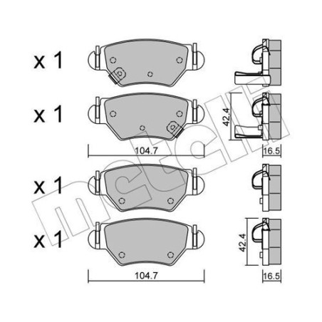 METELLI 22-0259-0 Brake Pads Set