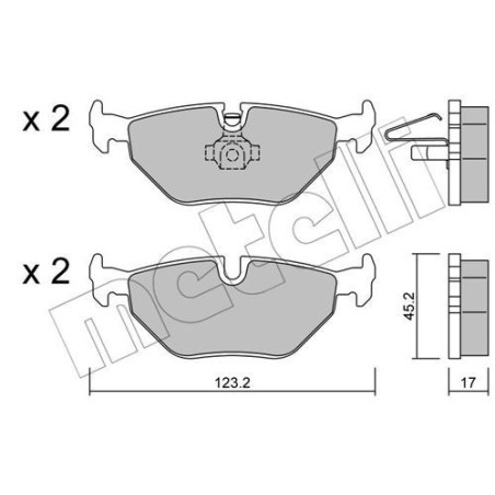 METELLI 22-0261-0 Plaquettes de frein Arrière pour