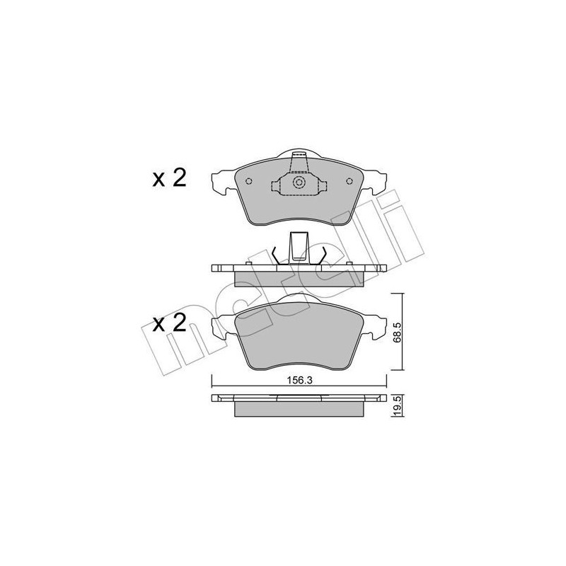 METELLI 22-0263-0 Brake Pads Set