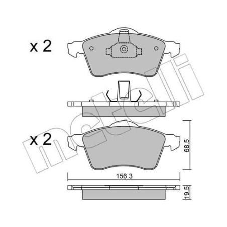 METELLI 22-0263-0 Brake Pads Set