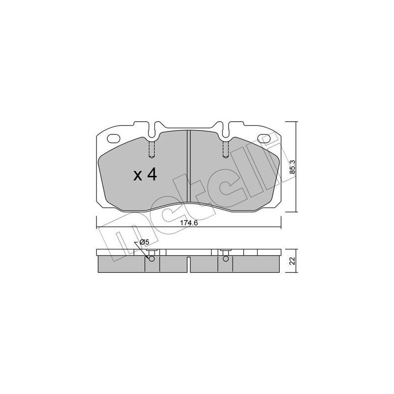METELLI 22-0268-0 Bremsbeläge Vorne für