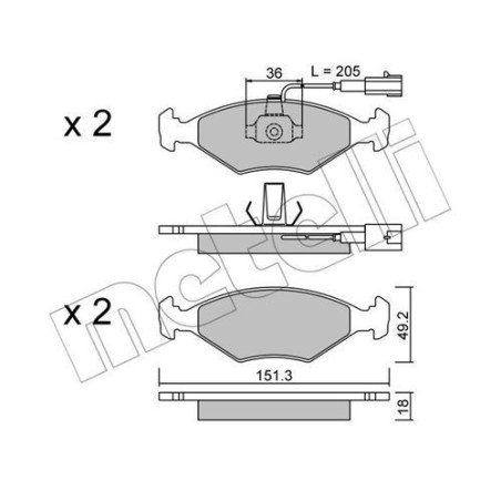 METELLI 22-0273-0 Brake Pads Set