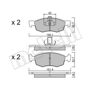 METELLI 22-0274-2 Brzdové platničky