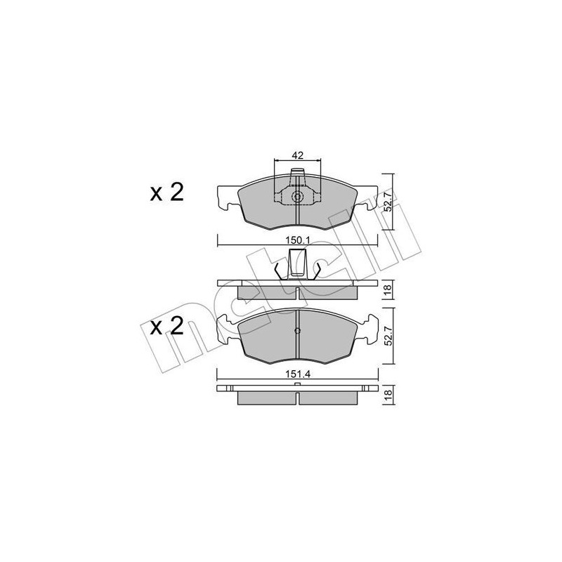 METELLI 22-0274-2 Brzdové platničky