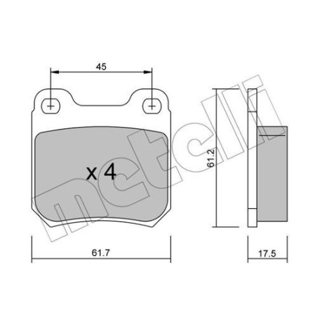 METELLI 22-0275-1 Brzdové platničky