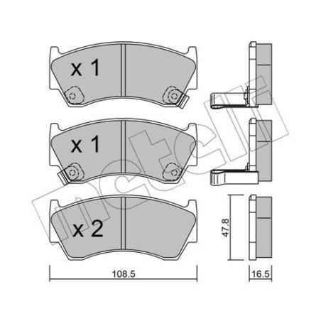METELLI 22-0277-0 Brzdové platničky Predné pre