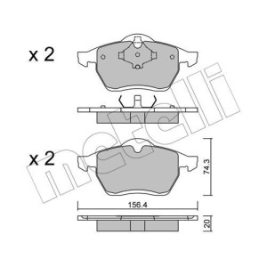 METELLI 22-0279-0 Brake Pads Set