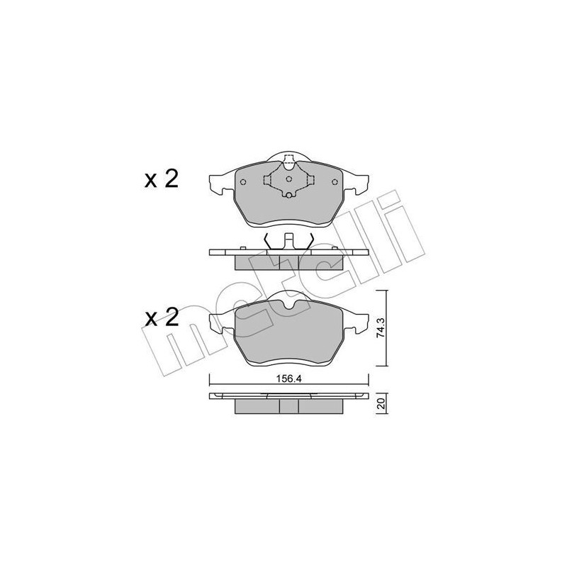 METELLI 22-0279-0 Brake Pads Set