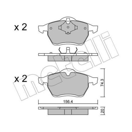 METELLI 22-0279-0 Klocki hamulcowe