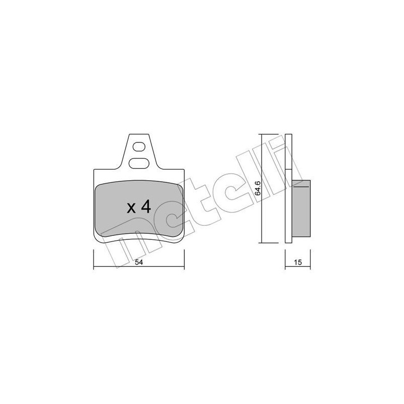 METELLI 22-0285-0 Klocki hamulcowe Tył dla