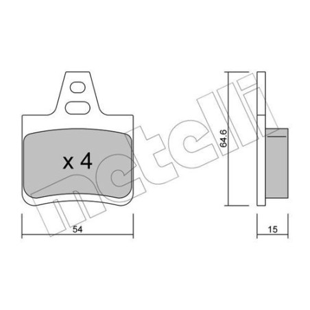 METELLI 22-0285-0 Plaquettes de frein Arrière pour