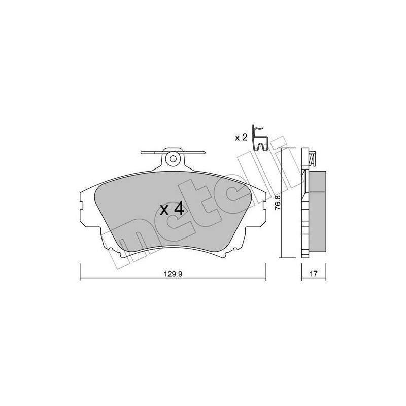 METELLI 22-0286-0 Pastillas de freno Delantero para