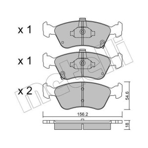 METELLI 22-0287-0 Brzdové platničky