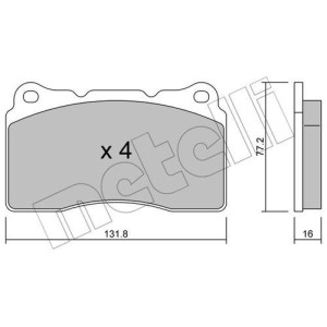 METELLI 22-0288-1 Brzdové destičky