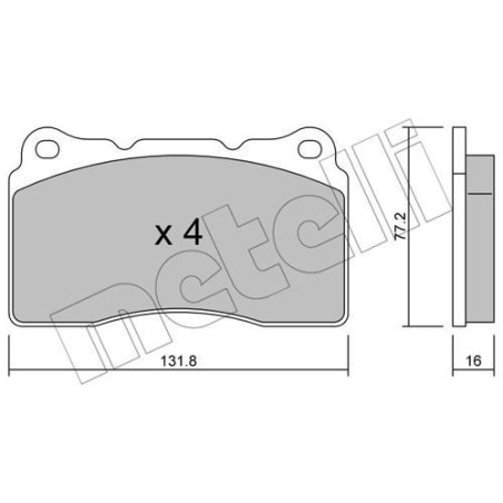 METELLI 22-0288-1 Brake Pads Set