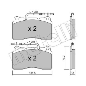 METELLI 22-0288-2 Brzdové platničky