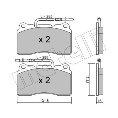 METELLI 22-0288-2 Brzdové platničky