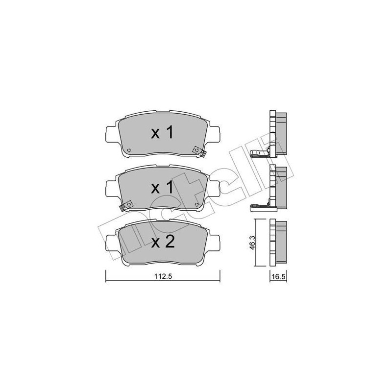 METELLI 22-0292-0 Brake Pads Set