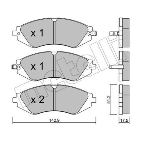 METELLI 22-0294-0 Brzdové platničky