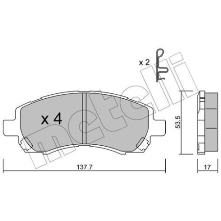 METELLI 22-0295-0 Brake Pads Set