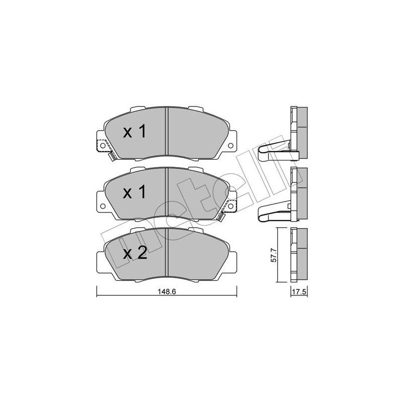 METELLI 22-0298-0 Pastillas de freno Delantero para