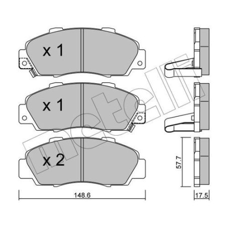 METELLI 22-0298-0 Plaquettes de frein Avant pour