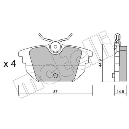 METELLI 22-0299-0 Brzdové platničky