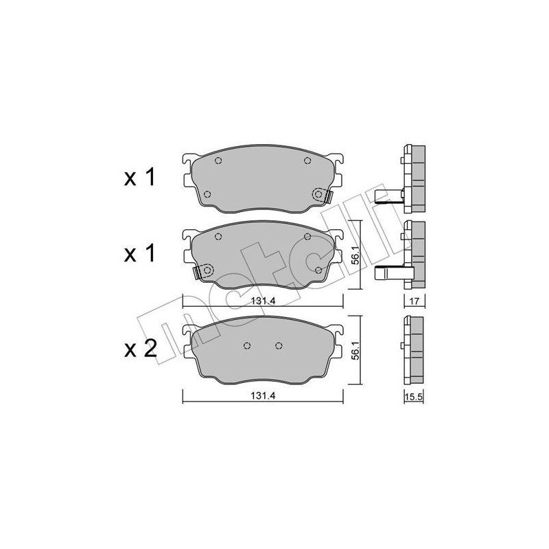 METELLI 22-0301-0 Brzdové platničky