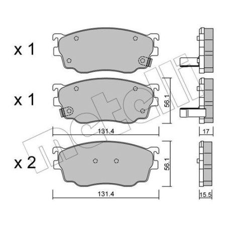METELLI 22-0301-0 Pastiglie freno